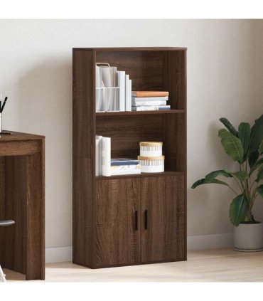vidaXL Bookcase Brown Oak 60x24x120 cm Engineered Wood
