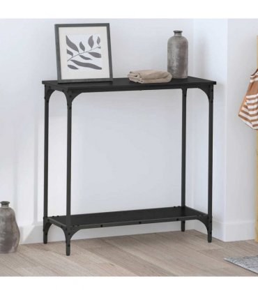 vidaXL Console Table Black oak 75 x 30.5 x 75 cm Engineered wood