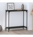 vidaXL Console Table Black oak 75 x 30.5 x 75 cm Engineered wood