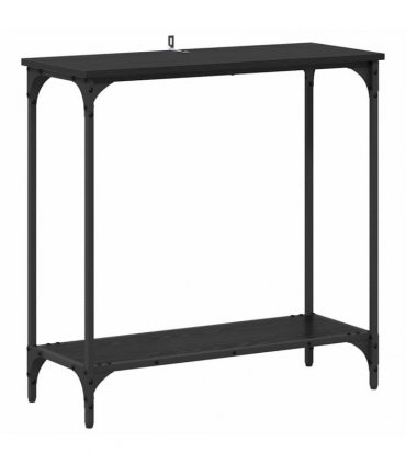 vidaXL Console Table Black oak 75 x 30.5 x 75 cm Engineered wood
