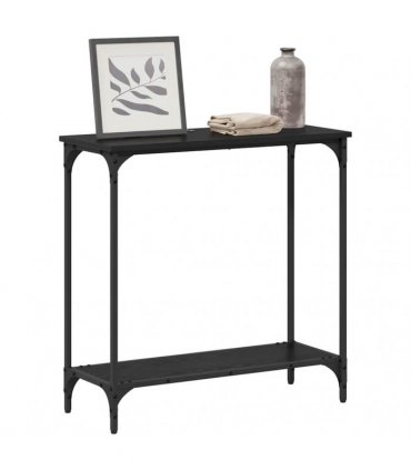 vidaXL Console Table Black oak 75 x 30.5 x 75 cm Engineered wood