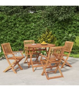 vidaXL 5 Piece Garden Dining Set Solid Wood Acacia
