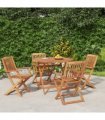 vidaXL 5 Piece Garden Dining Set Solid Wood Acacia