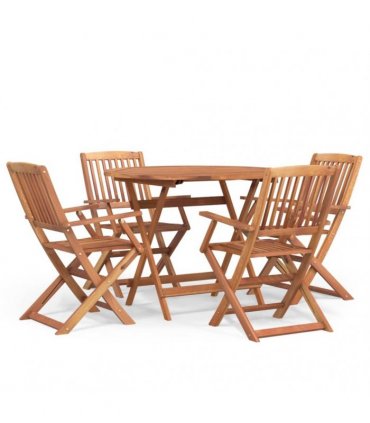 vidaXL 5 Piece Garden Dining Set Solid Wood Acacia