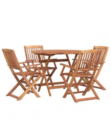 vidaXL 5 Piece Garden Dining Set Solid Wood Acacia
