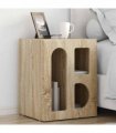 vidaXL Bedside Table ELST 2 pcs Sonoma Oak 40 x 35 x 50 cm