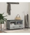 vidaXL Hall Bench with Cushion Concrete Grey 80 x 38 x 46 cm