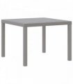 vidaXL Garden Table Light Grey 100 x 100 x 73 cm Poly Rattan