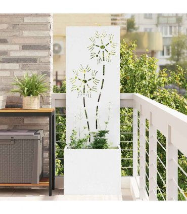 vidaXL Garden Privacy Screen White 50 x 150 cm Cold-rolled steel