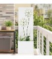 vidaXL Garden Privacy Screen White 50 x 150 cm Cold-rolled steel