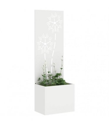 vidaXL Garden Privacy Screen White 50 x 150 cm Cold-rolled steel