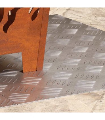 vidaXL Stair Tread Rectangular 2 pcs Silver 70 x 50 cm Aluminium