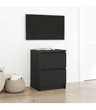 vidaXL TV Cabinet Black 40x35x54 cm Engineered Wood