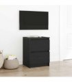 vidaXL TV Cabinet Black 40x35x54 cm Engineered Wood