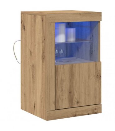 vidaXL LED Sideboard Artisan Oak 41 x 37 x 67 cm Engineered Wood