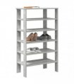 vidaXL Shoe Rack Concrete Oak 61x32x105 cm Engineered Wood
