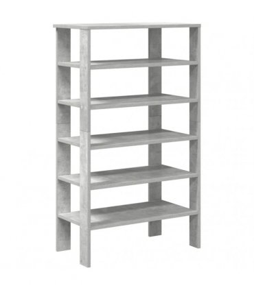vidaXL Shoe Rack Concrete Oak 61x32x105 cm Engineered Wood