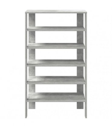 vidaXL Shoe Rack Concrete Oak 61x32x105 cm Engineered Wood