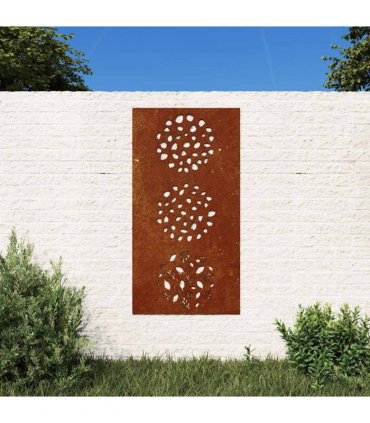 vidaXL Garden Wall Decoration 105x55 cm Corten Steel Leaf Design
