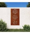 vidaXL Garden Wall Decoration 105x55 cm Corten Steel Leaf Design