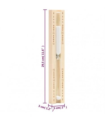 vidaXL Sauna Sand Timer 15 Minutes Solid Wood Pine