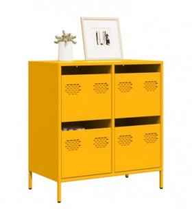vidaXL Sideboard Mustard Yellow 68x39x73.5 cm Cold-rolled Steel