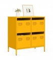 vidaXL Sideboard Mustard Yellow 68x39x73.5 cm Cold-rolled Steel