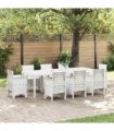 vidaXL Garden Table White 250 x 100 x 73 cm Poly Rattan