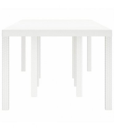 vidaXL Garden Table White 250 x 100 x 73 cm Poly Rattan