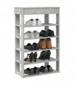 vidaXL Shoe Rack Concrete Grey 60x30x98 cm Engineered Wood