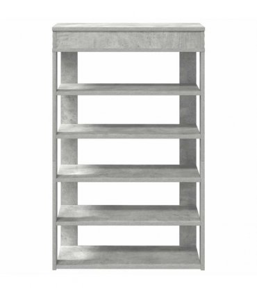 vidaXL Shoe Rack Concrete Grey 60x30x98 cm Engineered Wood