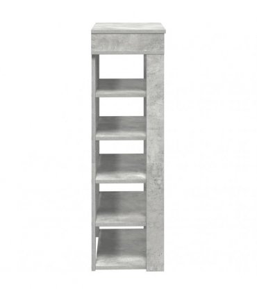 vidaXL Shoe Rack Concrete Grey 60x30x98 cm Engineered Wood