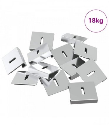 vidaXL Mirror Hold Bracket 340 pcs Nickel 35 x 30 x 8.3 mm Steel