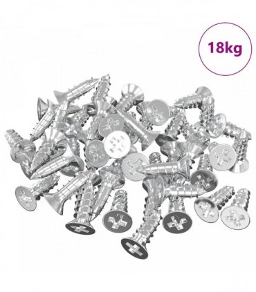 vidaXL Mirror Hold Bracket 340 pcs Nickel 35 x 30 x 8.3 mm Steel