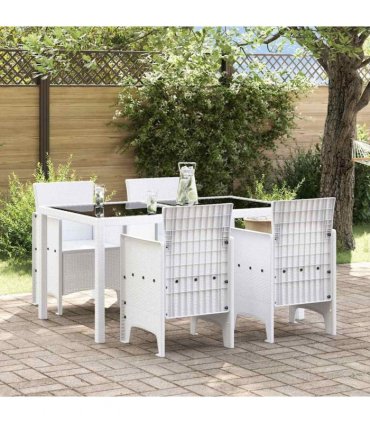 vidaXL Garden Chair 4 pcs White 53 x 49 x 85 cm Polypropylene