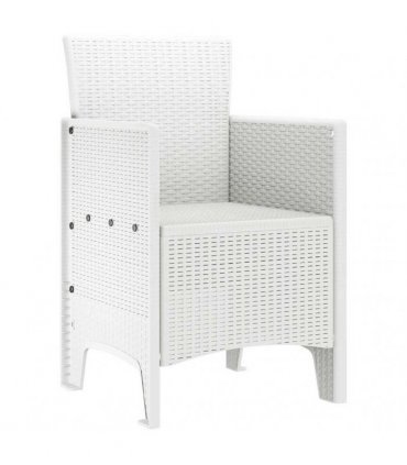 vidaXL Garden Chair 4 pcs White 53 x 49 x 85 cm Polypropylene