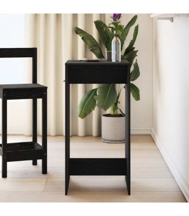 vidaXL Bar Table Black Oak 51 x 50 x 103.5 cm Engineered Wood