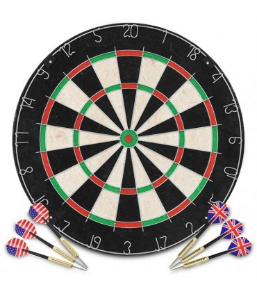 vidaXL Professional Dart Set with Dartboard and Surround Sisal Steel