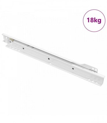 vidaXL Drawer Slide 73 pcs White Steel