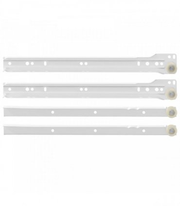 vidaXL Drawer Slide 73 pcs White Steel