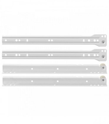 vidaXL Drawer Slide 73 pcs White Steel