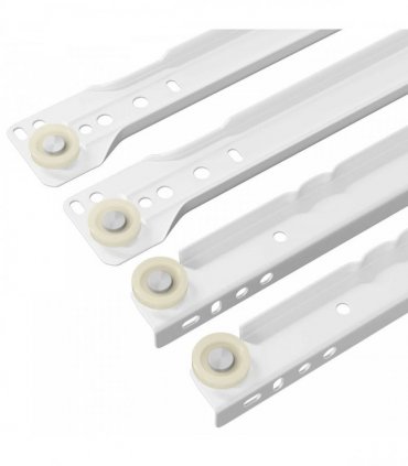 vidaXL Drawer Slide 73 pcs White Steel