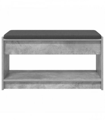 vidaXL Hall Bench with Cushion Concrete Grey 83 x 38 x 45 cm