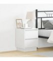 vidaXL Bedside Cabinet White 39 x 34.5 x 50 cm Engineered wood