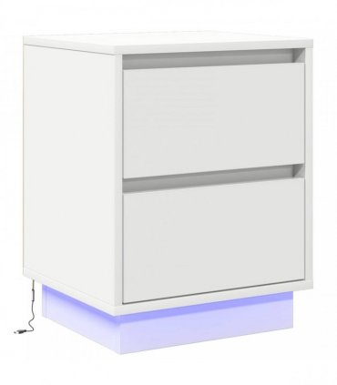 vidaXL Bedside Cabinet White 39 x 34.5 x 50 cm Engineered wood