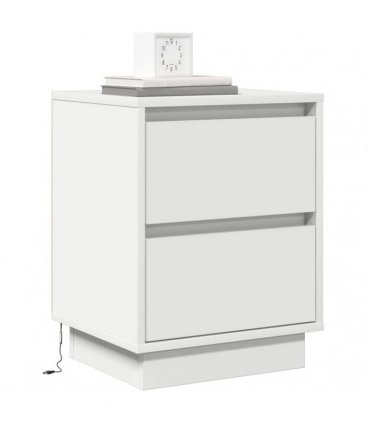 vidaXL Bedside Cabinet White 39 x 34.5 x 50 cm Engineered wood