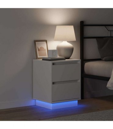 vidaXL Bedside Cabinet White 39 x 34.5 x 50 cm Engineered wood