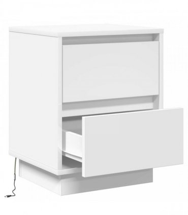vidaXL Bedside Cabinet White 39 x 34.5 x 50 cm Engineered wood