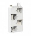 vidaXL Bookcase White 60x24x101.5 cm Engineered Wood