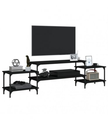 vidaXL TV Cabinet Black 197x35x52 cm Engineered Wood
